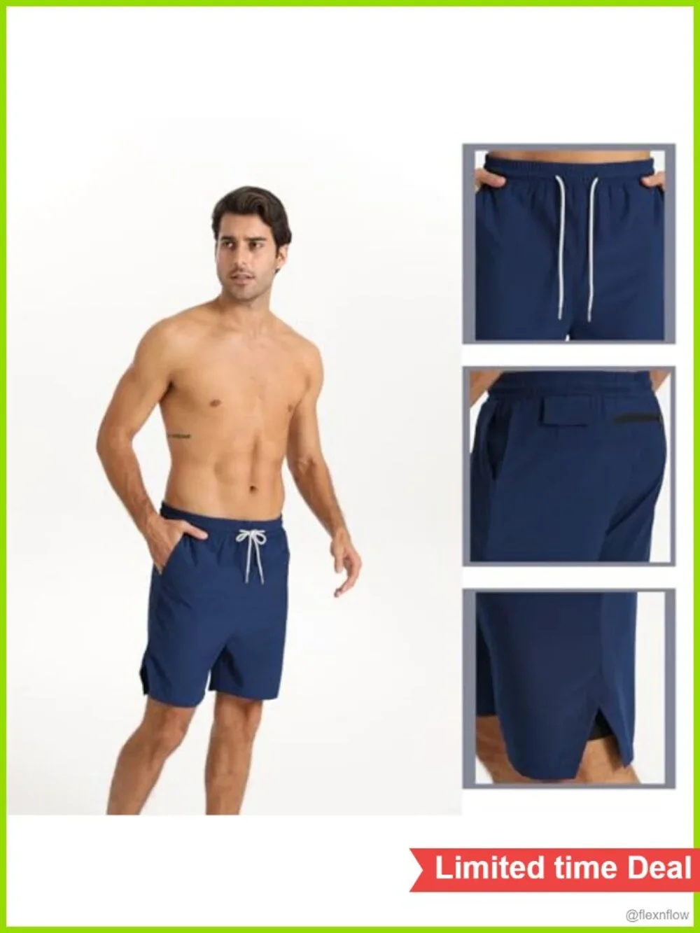 3 Pack Men's Running Shorts with Compression Liner 5